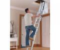 Abru Werner Loft Ladder Blue Seal Aluminium 3 Section Easy Stow 76013